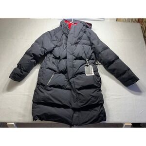 Obermeyer Black Puffer Down Ski Coat Hooded Full Zip klausy  XL